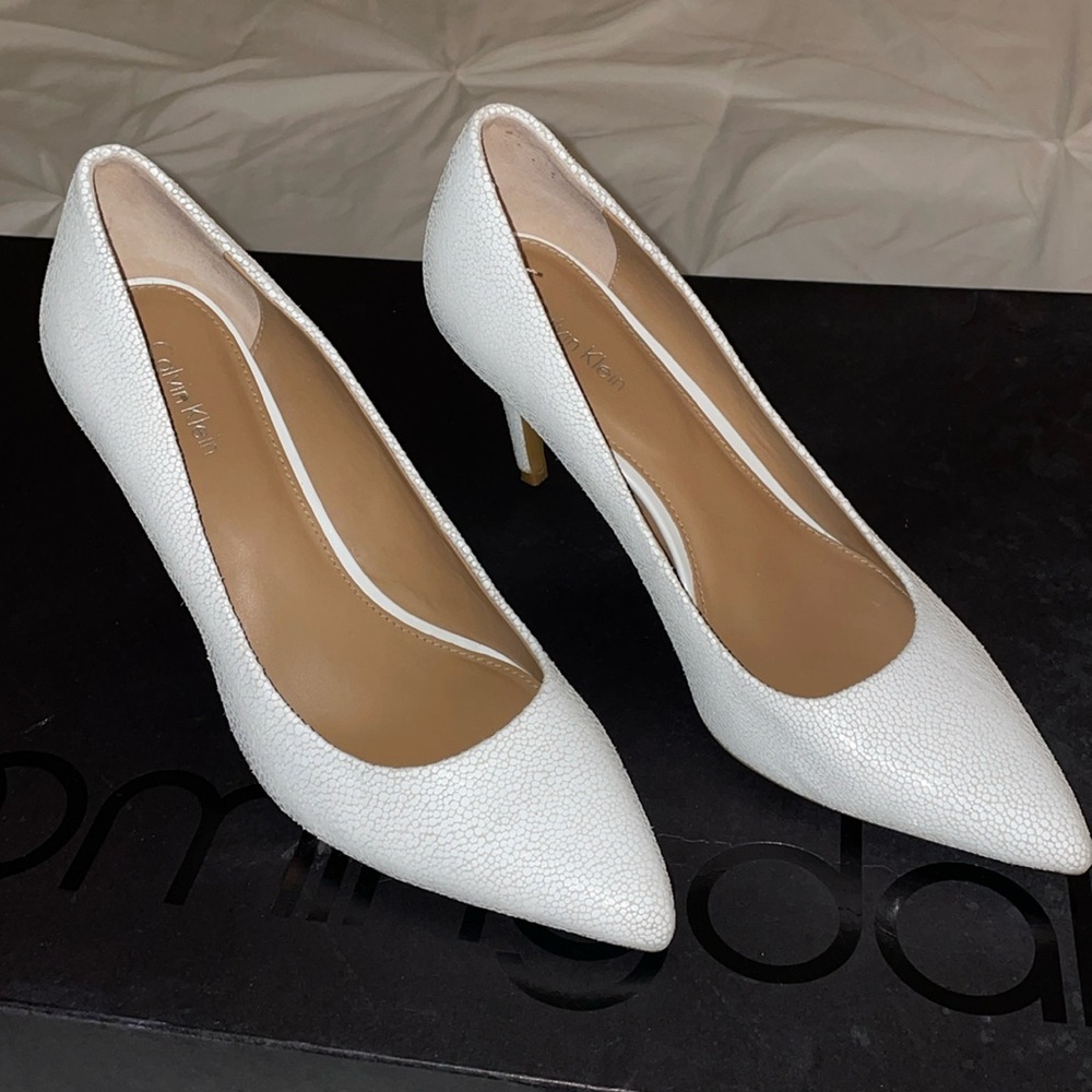 Calvin Klein  white Stilettos